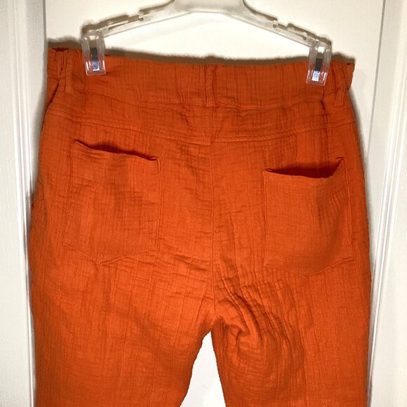 Sunny Studio Paris Women's Orange Pants Made in Italy Colorful Boho Quilted - Picture 7 of 11